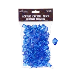 Mega Crafts - 1/2 Pound Acrylic Decorative Ice Rocks Cube - Dark Blue