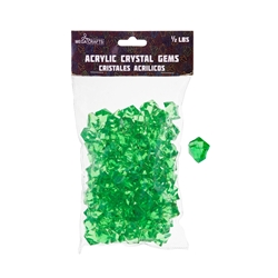 Mega Crafts - 1/2 Pound Acrylic Decorative Ice Rocks Cube - Green