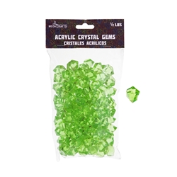 Mega Crafts - 1/2 Pound Acrylic Decorative Ice Rocks Cube - Light Green