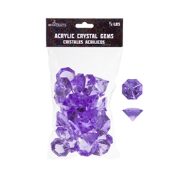 Mega Crafts - 1/2 Pound Acrylic Decorative Large Diamonds - Lavender