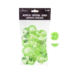 Mega Crafts - 1/2 Pound Acrylic Decorative Large Diamonds - Light Yellow