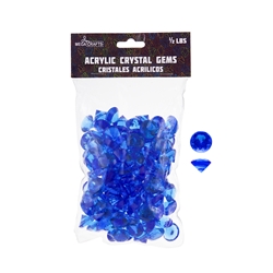 Mega Crafts - 1/2 Pound Acrylic Decorative Small Diamonds - Dark Blue