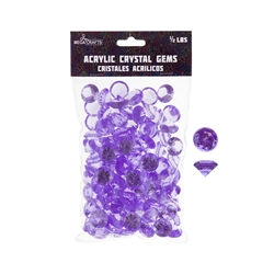 Mega Crafts - 1/2 Pound Acrylic Decorative Small Diamonds - Lavender