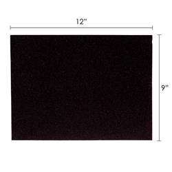 Mega Crafts - 6 pcs 9" x 12" Metallic Glitter Adhesive EVA Foam Sheet - Black