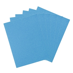Mega Crafts - 6 pcs 9" x 12" Metallic Glitter Adhesive EVA Foam Sheet - Blue