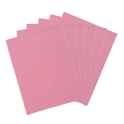 Mega Crafts - 6 pcs 9" x 12" Metallic Glitter Adhesive EVA Foam Sheet - Pink