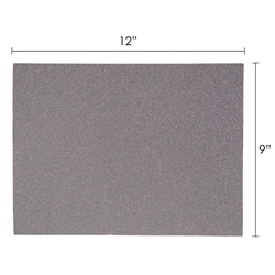 Mega Crafts - 6 pcs 9" x 12" Metallic Glitter Adhesive EVA Foam Sheet - Silver