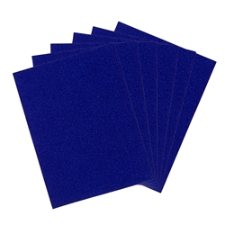 Mega Crafts - 6 pcs 9" x 12" Metallic Glitter Adhesive EVA Foam Sheet - Turquoise
