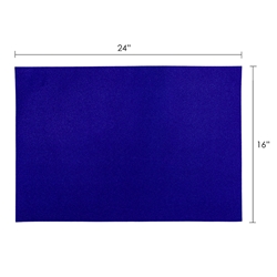 Mega Crafts - 6 pcs 16" x 24" Metallic Glitter Adhesive EVA Foam Sheet - Dark Blue