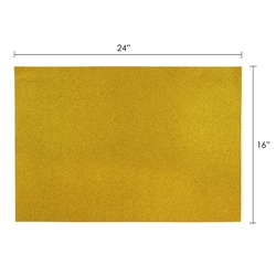 Mega Crafts - 6 pcs 16" x 24" Metallic Glitter EVA Foam Sheet - Gold