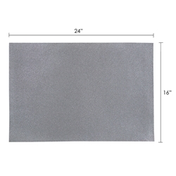 Mega Crafts - 6 pcs 16" x 24" Metallic Glitter EVA Foam Sheet - Silver