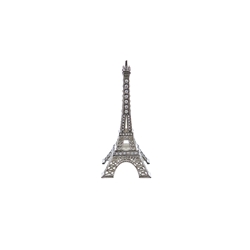 Mega Crafts - 5" Eiffel Tower with Rhinestones - Silver