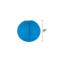 Mega Crafts - 8" Round Paper Lantern - Blue