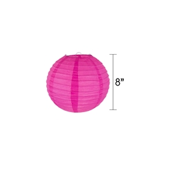 Mega Crafts - 8" Round Paper Lantern - Fuchsia