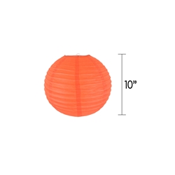 Mega Crafts - 10" Round Paper Lantern - Orange