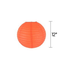 Mega Crafts - 12" Round Paper Lantern - Orange