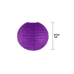 Mega Crafts - 12" Round Paper Lantern - Purple