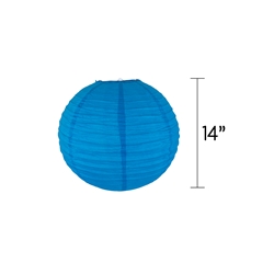 Mega Crafts - 14" Round Paper Lantern - Blue