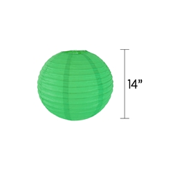 Mega Crafts - 14" Round Paper Lantern - Green