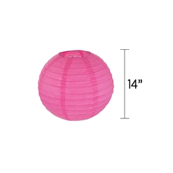 Mega Crafts - 14" Round Paper Lantern - Pink