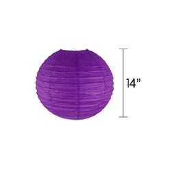 Mega Crafts - 14" Round Paper Lantern - Purple