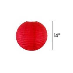 Mega Crafts - 14" Round Paper Lantern - Red