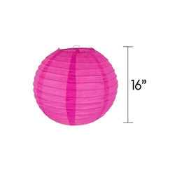 Mega Crafts - 16" Round Paper Lantern - Fuchsia