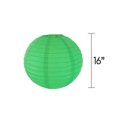 Mega Crafts - 16" Round Paper Lantern - Green