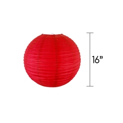 Mega Crafts - 16" Round Paper Lantern - Red