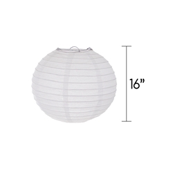 Mega Crafts - 16" Round Paper Lantern - White