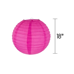 Mega Crafts - 18" Round Paper Lantern - Fuchsia