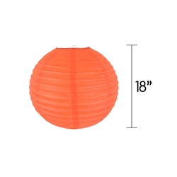 Mega Crafts - 18" Round Paper Lantern - Orange