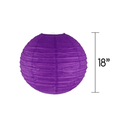 Mega Crafts - 18" Round Paper Lantern - Purple