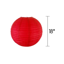 Mega Crafts - 18" Round Paper Lantern - Red