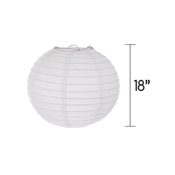 Mega Crafts - 18" Round Paper Lantern - White