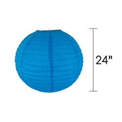Mega Crafts - 24" Round Paper Lantern - Blue