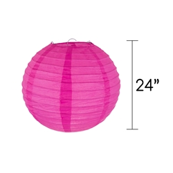 Mega Crafts - 24" Round Paper Lantern - Fuchsia