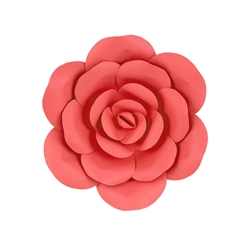 Mega Crafts - 12" Paper Craft Pedal Flower - Coral