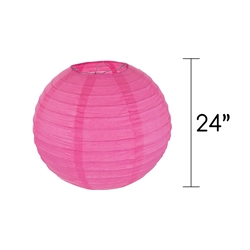 Mega Crafts - 24" Round Paper Lantern - Pink