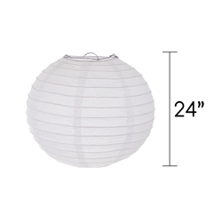 Mega Crafts - 24" Round Paper Lantern - White