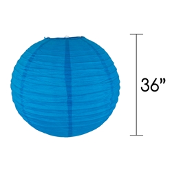 Mega Crafts - 36" Round Paper Lantern - Blue