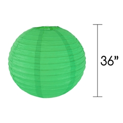 Mega Crafts - 36" Round Paper Lantern - Green