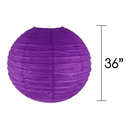 Mega Crafts - 36" Round Paper Lantern - Purple