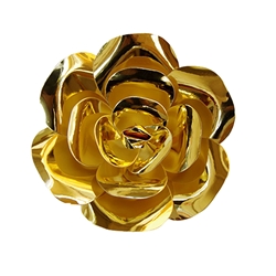 Mega Crafts - 12" Paper Craft Pedal Flower - Metallic Gold