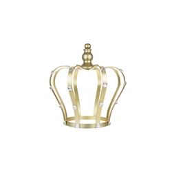 Mega Crafts - 8" Monarch Royal Crown with Rhinestones - Gold