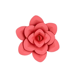 Mega Crafts - 12" Paper Craft Pedal Flower - Coral