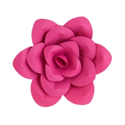 Mega Crafts - 12" Paper Craft Pedal Flower - Fuchsia