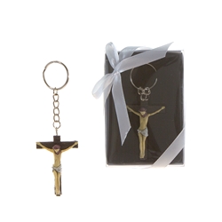 Mega Favors - Jesus on Cross Poly Resin Key Chain in Gift Box