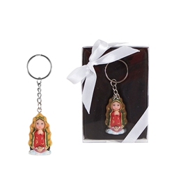 Mega Favors - Baby Guadalupe Poly Resin Key Chain in Gift Box