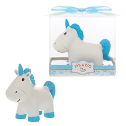 Mega Favors - Unicorn Poly Resin in Gift Box - Blue